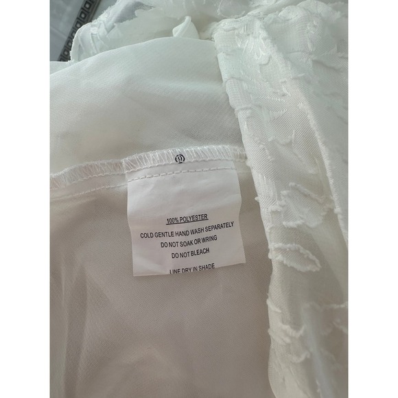 Selfie Leslie White Ruffle Lace Open Back Dress AU 12 US L Bridal Shower - Picture 5 of 5